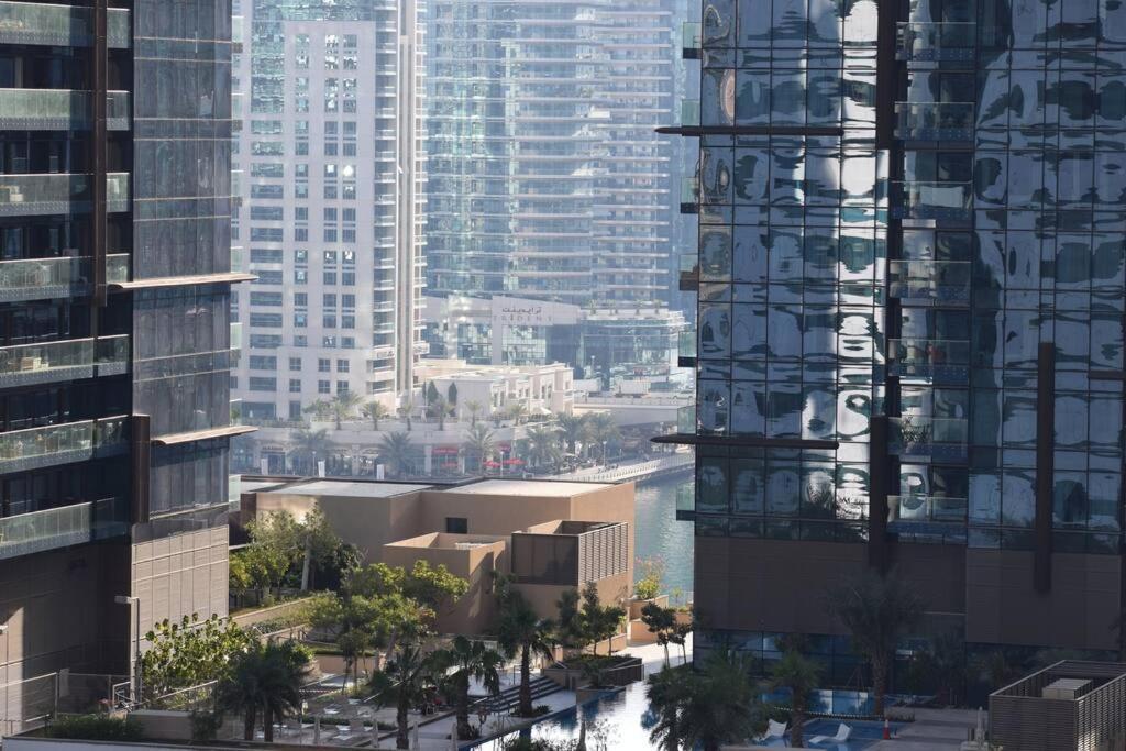 High Floor With City Skyline & Burj Khalifa View 3 Bedroom Unit Marina ดูไบ ภายนอก รูปภาพ
