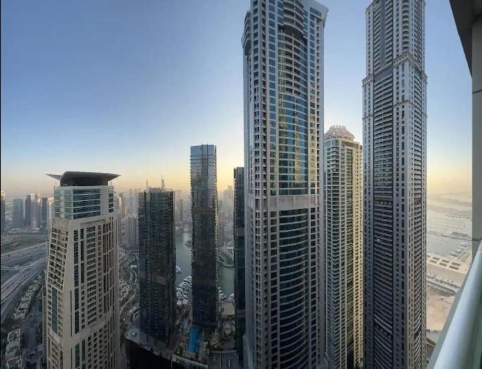 High Floor With City Skyline & Burj Khalifa View 3 Bedroom Unit Marina ดูไบ ภายนอก รูปภาพ